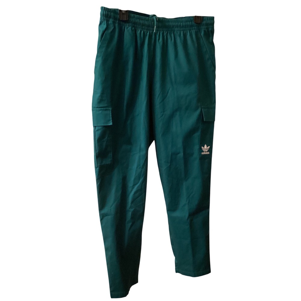 Adidas Originals Mens Cargo Pants Legacy Teal Ripstop Trefoil JD1988 Size L NEW